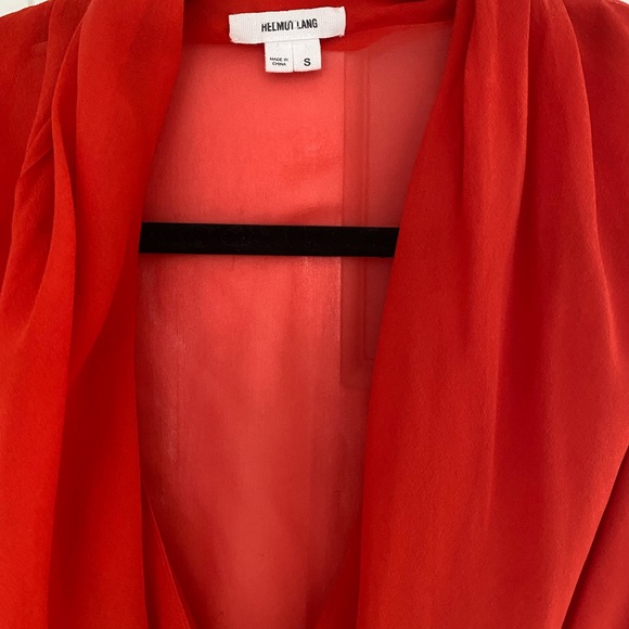 Helmet Lang Silk Wrap Top - Picture 2 of 5